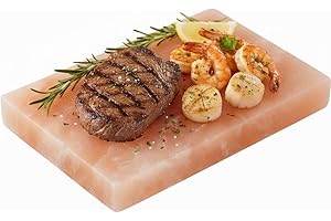 Onlyfire Himalayan Salt Block Cooking Plate 12" X 8" X 1.5" for Cooking, Grilling, Cutting and Serving