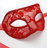 Red Lace - Masquerade Mask - Party Mask - Half Mask - Valentine's Day