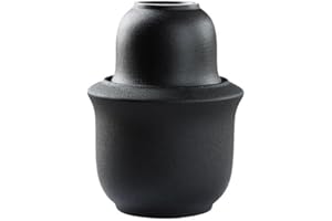 Mozacona Ceramic 3 in 1 Sake Set,1 Tokkuri Bottle and 1 Ochoko Cup,1 Wine Warmer