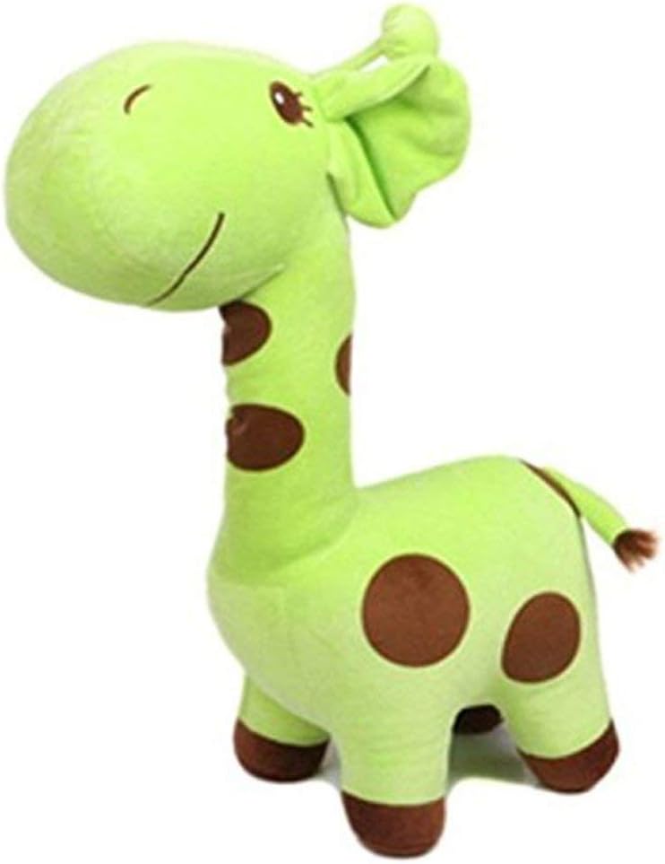 Green Cute Plush Giraffe Toy 10 Inch Stuffed Animal Doll Kindergarten Fun Soft Gift for Kids on Christmas Birthday Halloween by SamGreatWorld