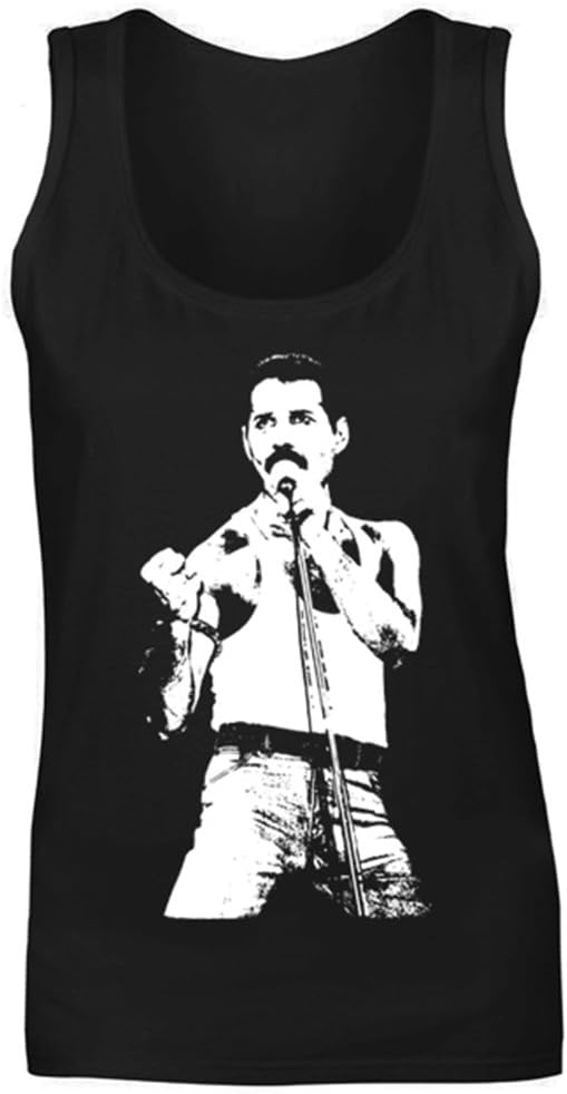 Womens Freddie Mercury Classic Iconic Rock Vest Tank Top