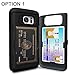TORU CX PRO Compatible with Samsung Galaxy S7 Wallet Case - Protective Dual Layer with Hidden Card Holder, ID Slot Hard Cover & Mirror - Metal Slate