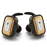 Bluetooth Earbuds with Microphone - V4.1 Stereo Technology Truly Wireless Earphones, Supports Hands-free Calling Noise Cancelling Headset. [Gold]