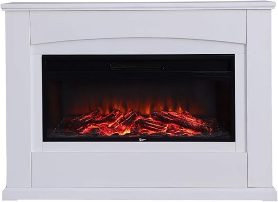 DKIEI Electric Fireplace Suite Electric Fires 1800W with Remote Control