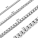 3-7mm 8-36In Square Rolo Stainless Steel Chain Necklace Round Box Necklace Jewellery for Men Women