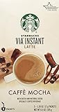 Starbucks VIA Latte - Caffe Mocha (5 Single Serve Packets) net weight 6.53 oz (185g)