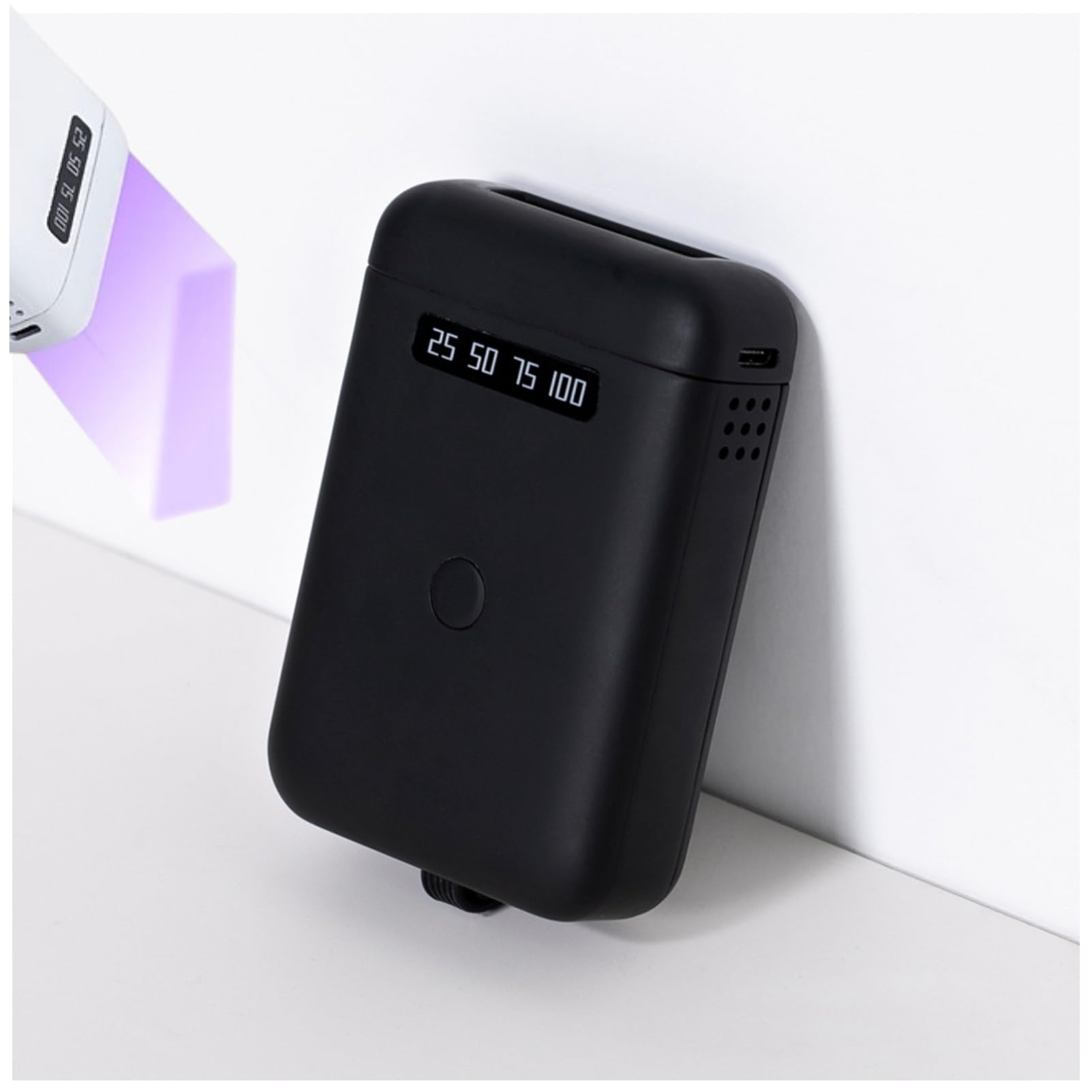 V Light Hair Extension Machine - Handheld V Hair Extension Light, Rechargeable Portable Extension Lamp with 6Pcs 405nm LED Beads, Hair Extensions Tool, Fast Curing Wig (Black)