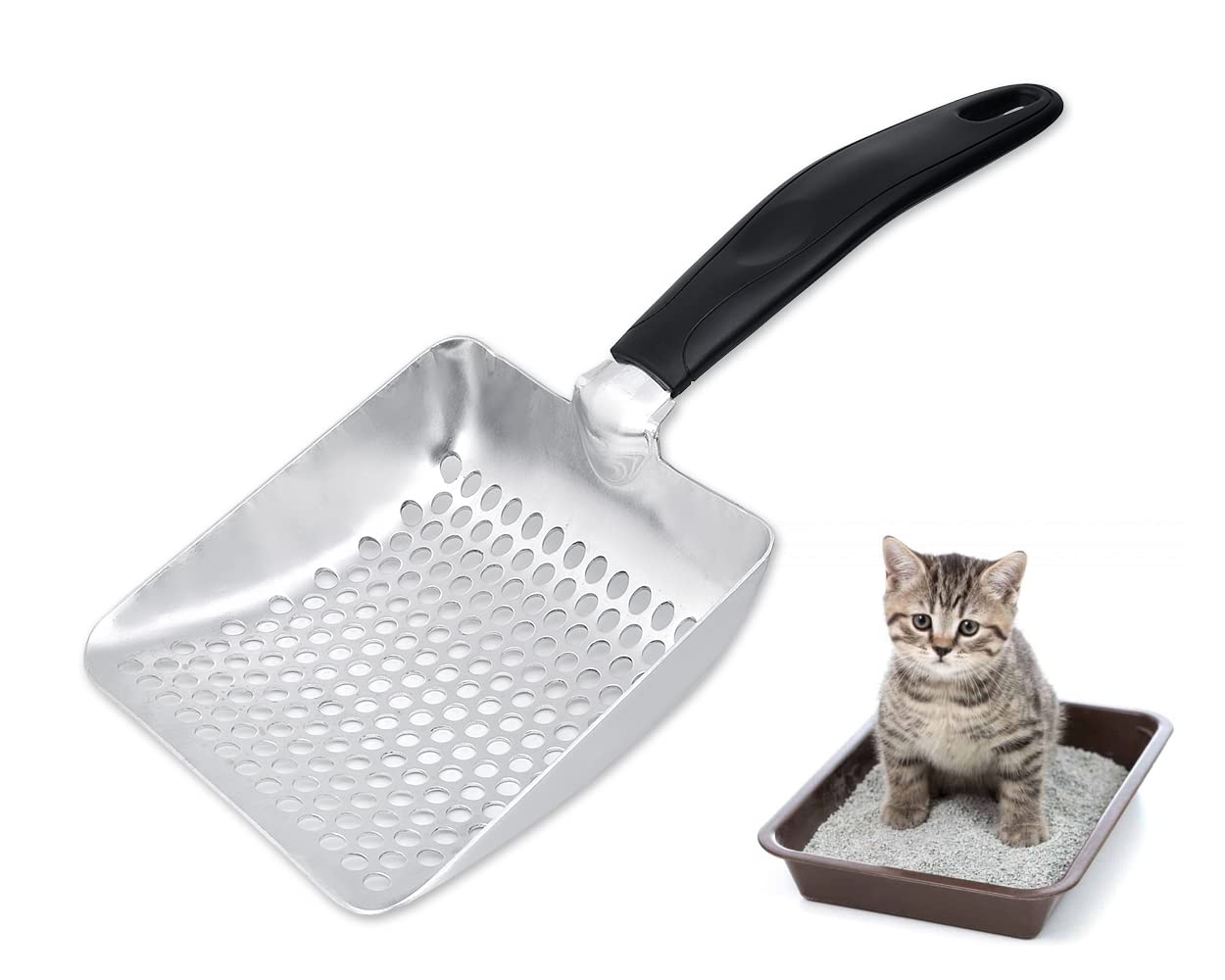 SCSpecial Cat Litter Scoop Deep Shovel Metal Sifter