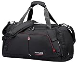 Swiss Ruigor 6407 Water Resistant Carry On Travel Duffel Bag and Gym Sports Bag with Shoes Compartment - 8.5 Gallons - 32 Liters