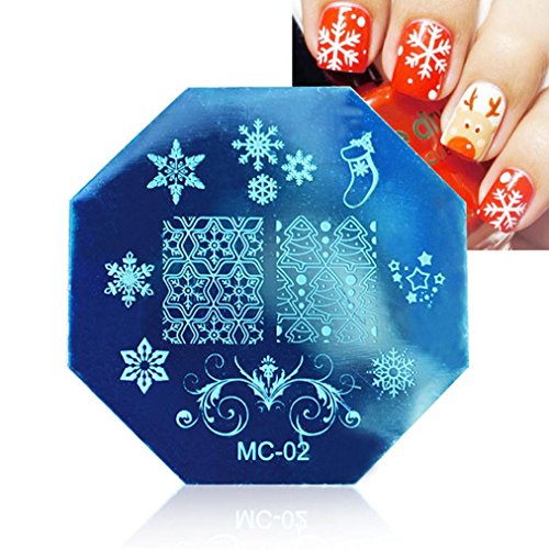 SusenstoneÂ® Christmas DIY Image Stamp Stamping Plates Manicure Template Nail Art Plate