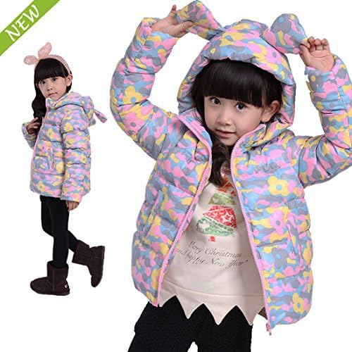 Thickened colourful kids girls outdoor sport coat suit