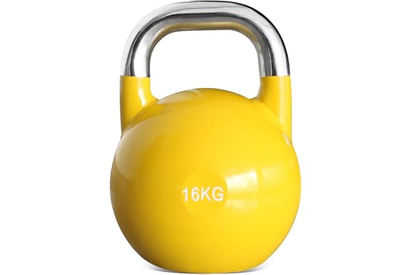 PRISP Steel Competition Kettlebell Weight - Pro Grade, Heavy Duty Cast Steel