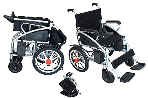 Culver Mobility Best Wheelchair 2020 New Electric Wheelchair Folding Lightweight Heavy Duty Electric Power Motorized Wheelchair Black (Free Wheelchair RAMP Gift) [Amazon Exclusive] (Black) - Thumbnail 4