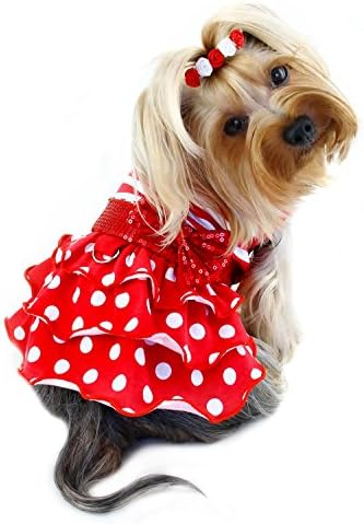 Dog/Puppy Sundress /Party/Christmas/Holiday/Valentine's Day/Festive/Fancy/Formal Sparkling Bow Dress - LARGE