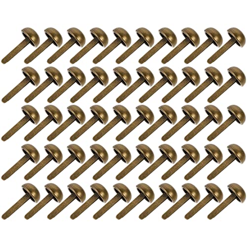 GARIOUANS 50Pcs Mini Brads Decorative Two Legged Nails for DIY Crafts Smooth Edges Durable Design for Scrapbooking Greeting Cards and Accessories