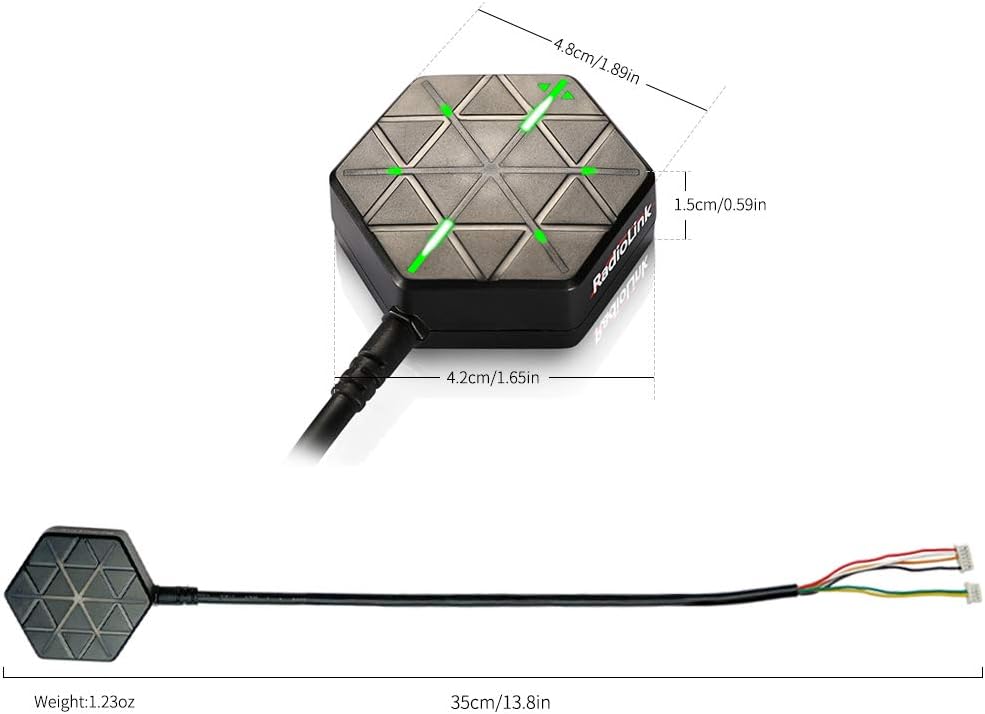 Radiolink M8N GPS SE100 Module High Positional Accuracy Works with GLONASS/BeiDou for APM Pixhawk Flight Controller DIY FPV Drone, Quad and More: Toys & Games