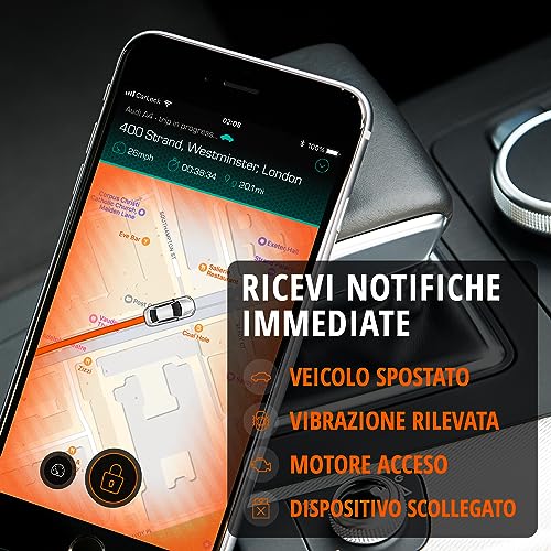 CARLOCK BASIC: Car Anti-Theft, Real Time GPS Tracker with Smart Phone Alarm System, Device and App, Accurate and Easy to Use