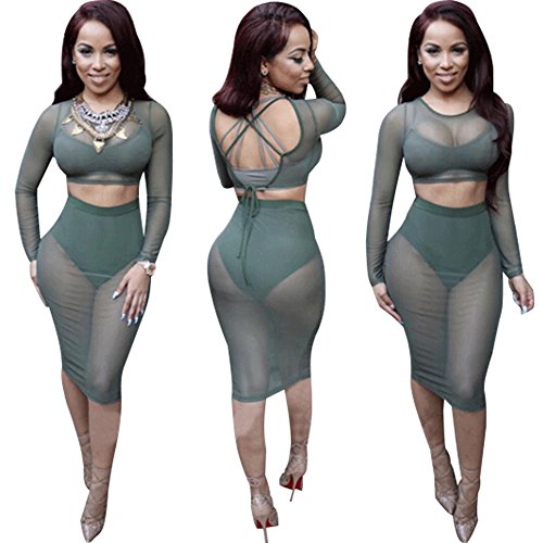 Yaheeda Women's Long Sleeve Round Neck Lace Hollow Black Evening Dress Star Carpet Catwalk Dress Nightclubs Bodycon Pencil Party Dress