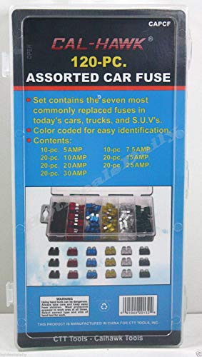 Cal Hawk Tools CAPCF 120Piece Assorted Car Fuse