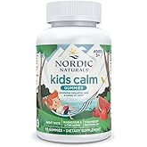 Nordic Naturals Kids Calm Gummies - Strawberry Watermelon - 60 Gummies - Magnesium L-Theanine Supplement - Calming for Kids - Relaxation Support - Up to 60 Servings