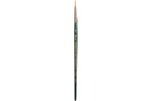 Princeton Artist Brush Co. Lauren Series 4350 - Short Handled Round Size 1 - Single Golden Synthetic Paintbrush for Watercolor and Acrylic Painting