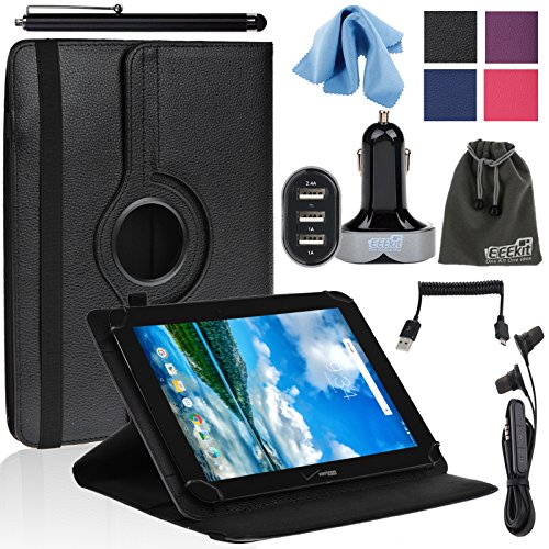 EEEKit 4 Items Starter Kit for Verizon Ellipsis 10 4G LTE,Rotating Flip Stand Case Cover,Rapid USB Car Charger/Charging Cable and Earphone Headset EEEKit 4 Items Starter Kit for Verizon Ellipsis 10 4G LTE,Rotating Flip Stand Case Cover,Rapid USB Car Charger/Charging Cable and Earphone Headset