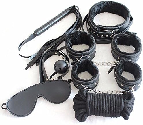 Kokl Leather 7-Piece Suit bed restraint set women men cosplay Couple Adult sexy