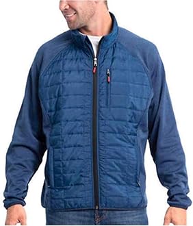 Mixed Media Full Zipper Quilted Jacket 