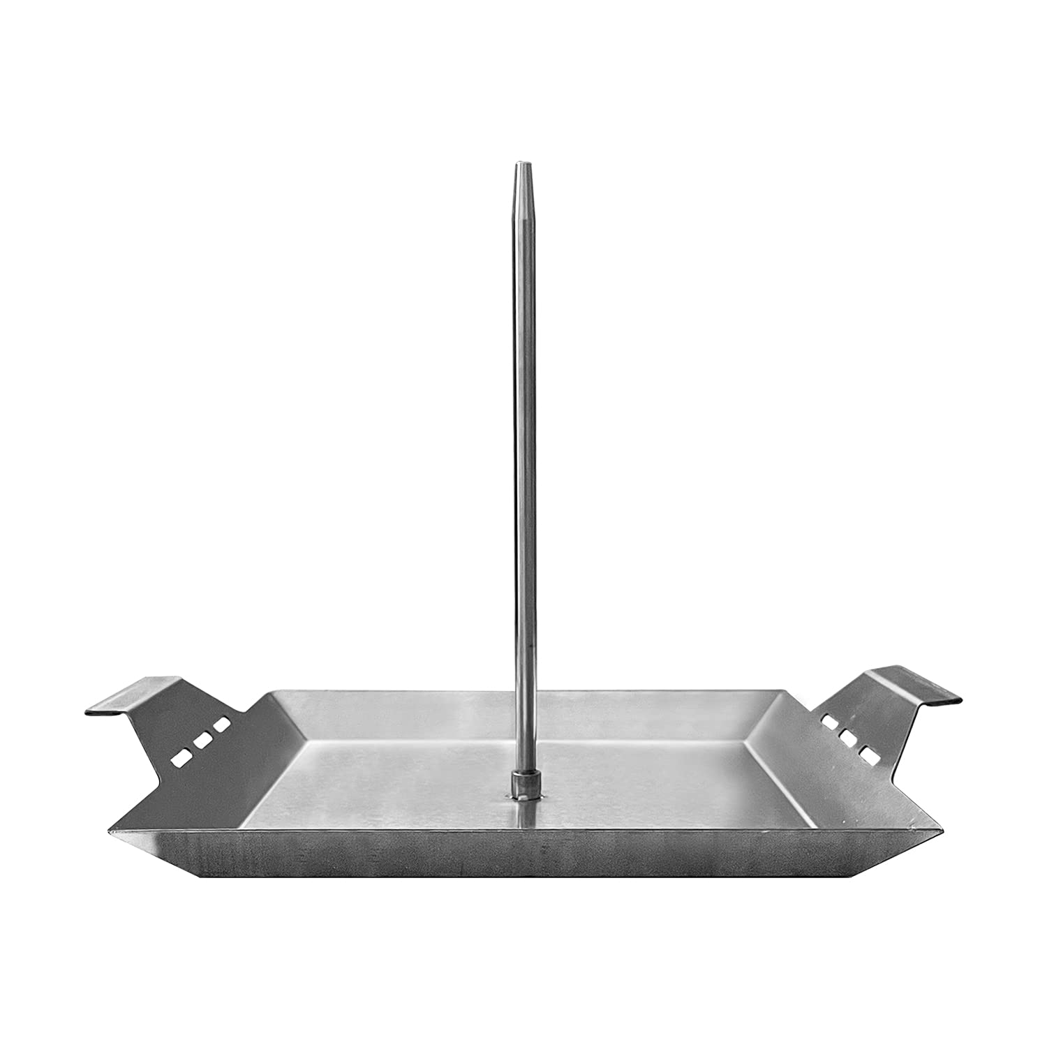 Photo 1 of **MISSING BOTH SPIKES**GRILLVANA Stainless Steel Vertical Skewer for Tacos Al Pastor, Shawarma, Kebabs- BBQ Grilling Accessory w/ 2 removable spikes (8.5” and 12”)- Use on Charcoal Grills or Stove- Handles, No Drip Plate