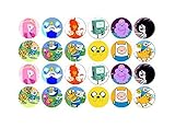 24 MINI ADVENTURE TIME EDIBLE RICEPAPER CUPCAKE CUP CAKE DECORATION IMAGE TOPPER