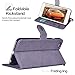 Cornmi Design for iPhone 6 Case, Premium Vintage Flip Wallet Leather Magnetic Closure Cover Skin for iPhone 6 4.7 inch with Card Slots and Wrist Strap (Purple)