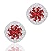 ORROUS & CO 18K Gold Plated CZ Simulated Diamond Stud Earrings for Women, Hypoallergenic, 1.9 Carat