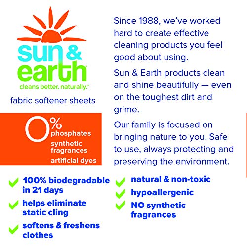 Sun & Earth Natural Fabric Softener sheets, Unscented 80 ct. - Thumbnail 2
