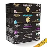 Nespresso Compatible Barrie House Fair Trade Organic Espresso Capsules Dark Roast Bold Variety Pack 40 ct --Fits in Nespresso Original Line
