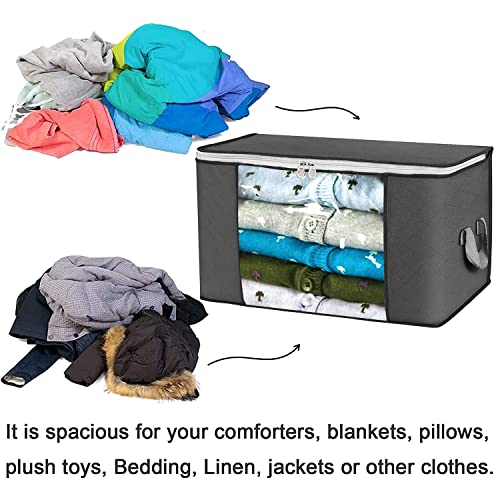 Anyoneer Under Bed Storage Bins With Lids 38" x 16" x 5.9" Gray Pricepulse