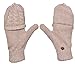 Beurlike Women's Winter Gloves Warm Wool Knitted Convertible Fingerless Mittens (Coffee), One Size