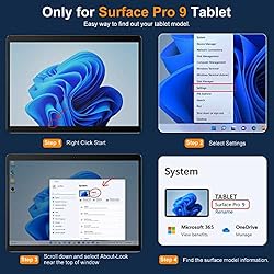 INFILAND Surface Pro 9 Case, Crystal Clear