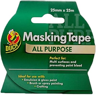 Duck All Purpose Masking Tape 25mm x 25m Indoor Painting Multi-Surface