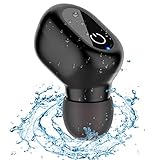 Wireless Earbud,Waterproof Bluetooth Earbud,Single Smallest Bluetooth Headphone 5H Playtime Deep Bass Stereo Sound Wireless Headset, Built-in Microphone. (black)