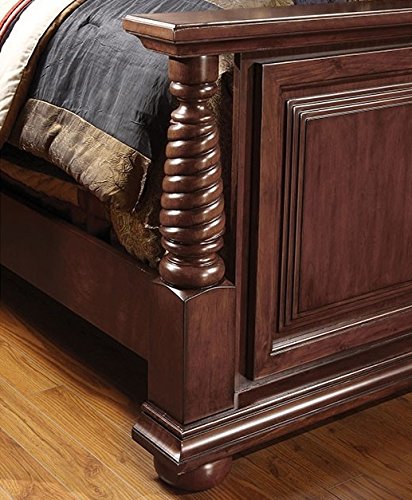 247SHOPATHOME IDF-7711EK Bed-Frames, King, Cherry
