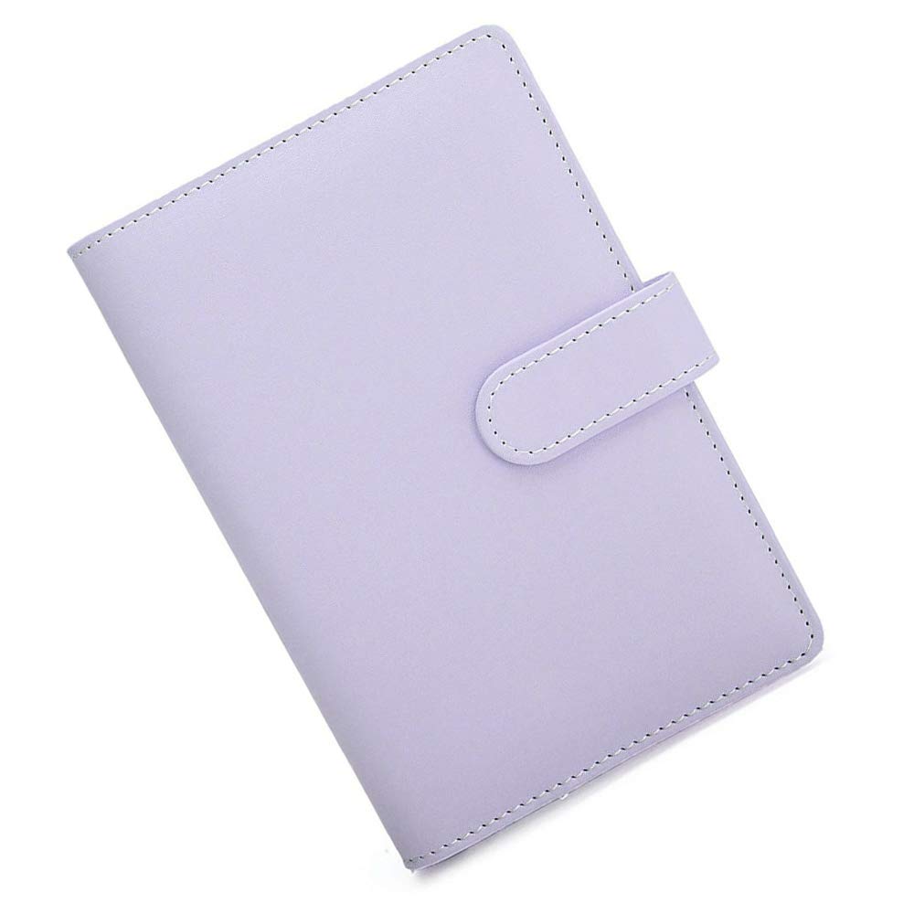 SUPERTOOL A5 Notebook Cover Leather 17.5x23cm Ring Binder Notebook Cover Soft Refillable Notebook Cover for Diary Travel Journal Gifts (Purple)