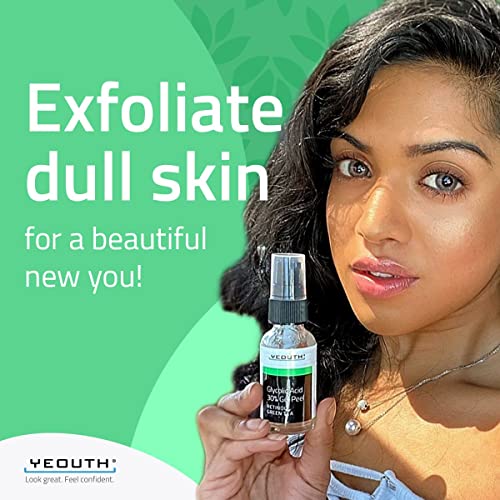 Glycolic Acid Peel for Face Professional 30 Gel with Retinol & Green