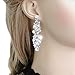 EVER FAITH Silver-Tone Bridal Tear Drop Flower Cluster Dangle Earrings Clear Crystal Rhinestone