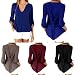 Baomabao Womens Long Sleeve Chiffon Shirt Tops Fashion Blouse