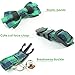 Cat Collar Breakaway with Bell and Bow Tie, Plaid Design Adjustable Safety Kitty Kitten Collars(6.8-10.8in) (Green Plaid)