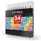 Arteza Real Brush Pens - 24-Colors - Watercolor Markers - (Set of 24)