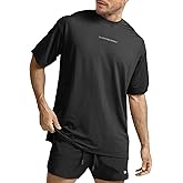 YawYews Men’s Fashion Athletic T-Shirts Short Sleeve Casual Tee Plain Loose Workout Gym Streetwear Shirts