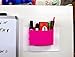 BAZIC Magnetic Storage Box for Office, School, and Craft - Pen and Pencil Organizer with Magnet - Colorful Locker Accessories and Storage Organizer - Black, Blue, White, Grey, Pink, Yellow (3 Pack)