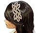 Flapper Headband 1920s Gatsby Leaf Beaded Women Hair Accessory for Costume Party (Black Gold)