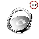 aceyoon Phone Holder Ring 360 Degree Metal Sticky Ultra Thin Finger Attachable Phone Cordless Kick Stand Cool Cell Phone Finger Bracket Mount for iPhone X / 8 / 7 / 7 Plus / 6s / 6 / Samsung Galaxy